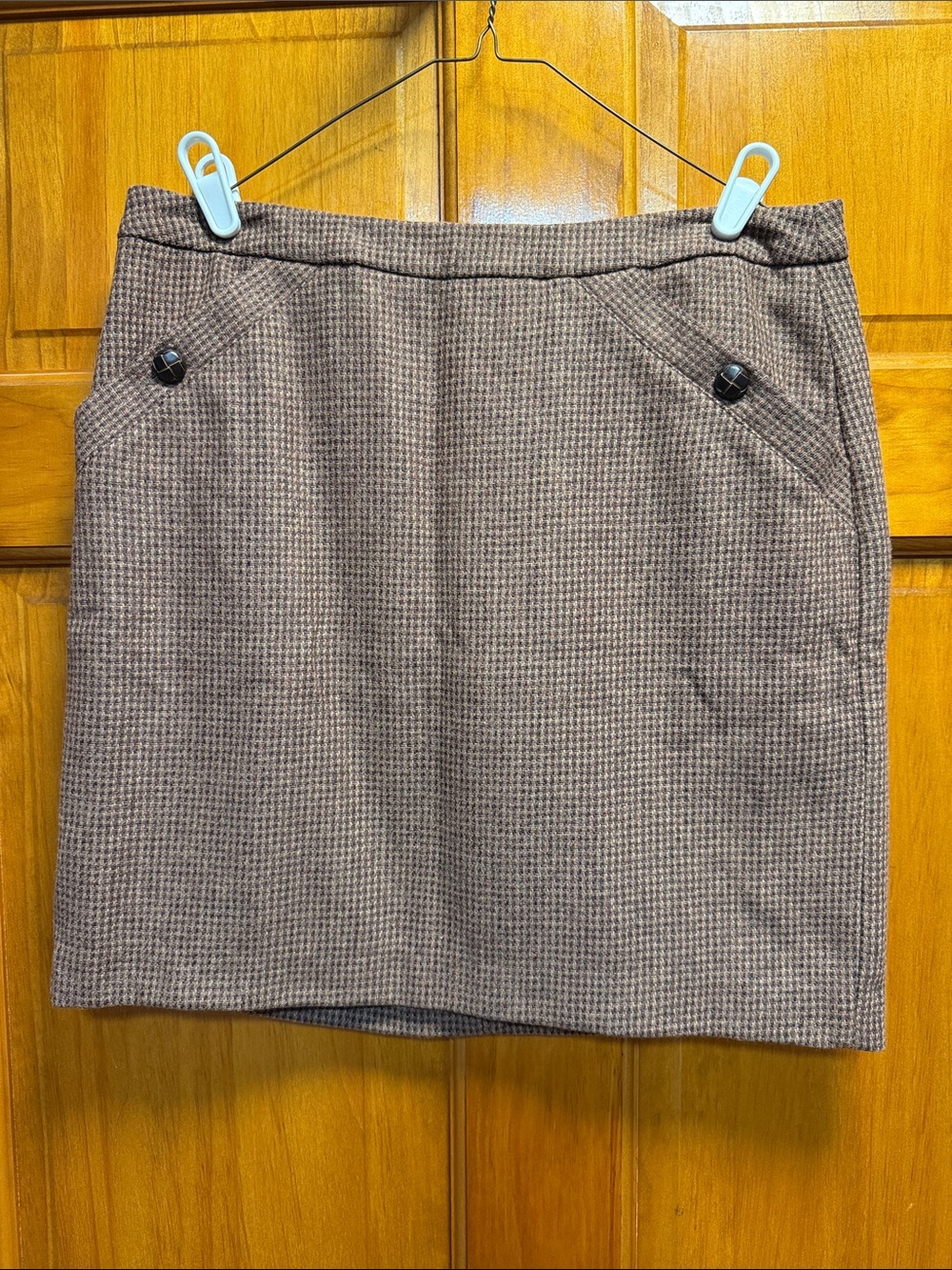 Banana Republic Brown Houndstooth Mini Skirt